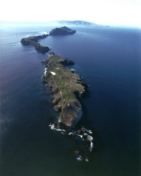 A scenic view of the iconic Arch Rock at Anacapa Island